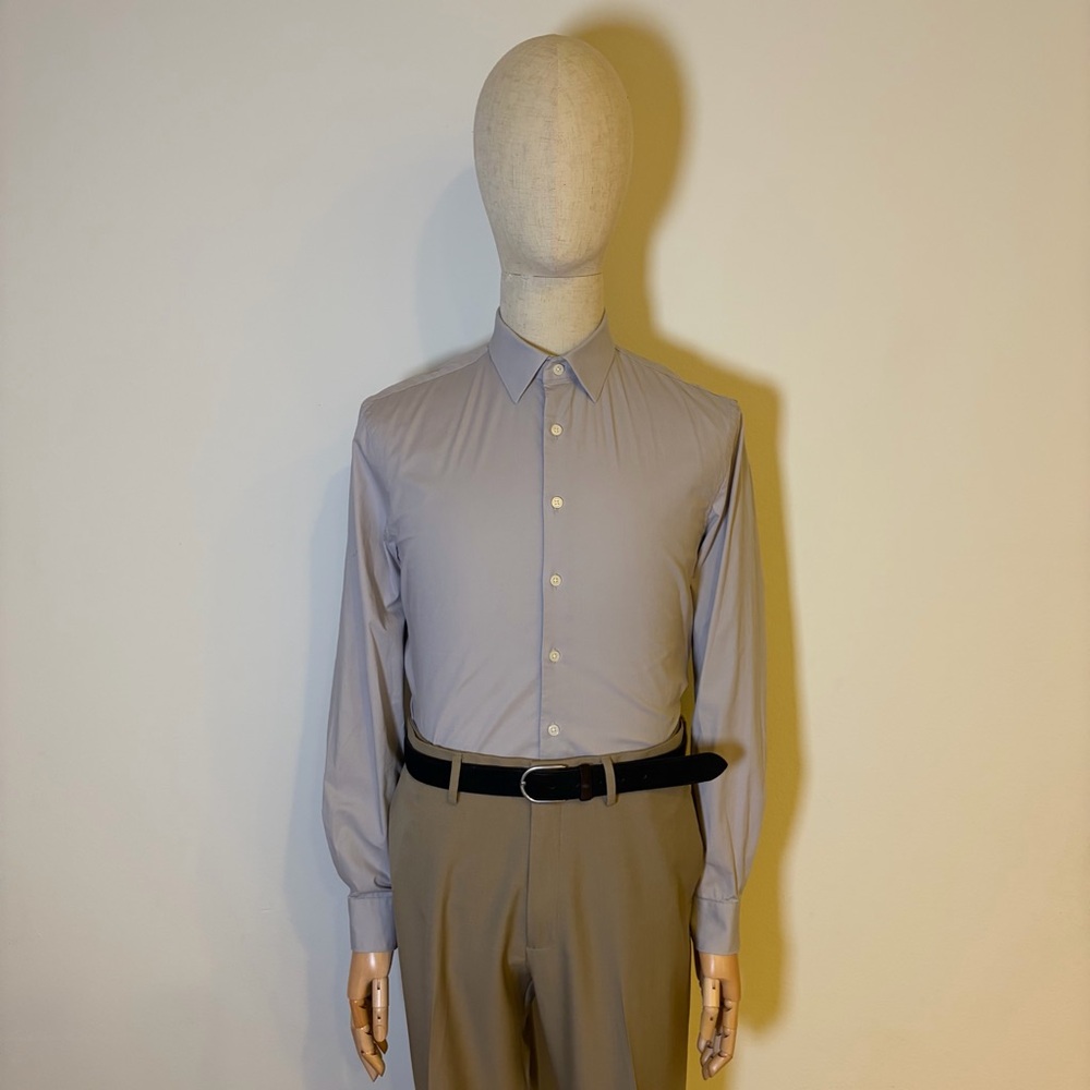 Express Men's Extra Slim 1MX Dress Shirt - Grey, Size M